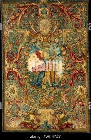 Jahreszeiten und Elemente (Frühling) (4er Set) Charles Le Brun ca. 1683 Leinwand; Stickerei aus Seide, Wolle und Metallfäden in Zeltstich Stockfoto