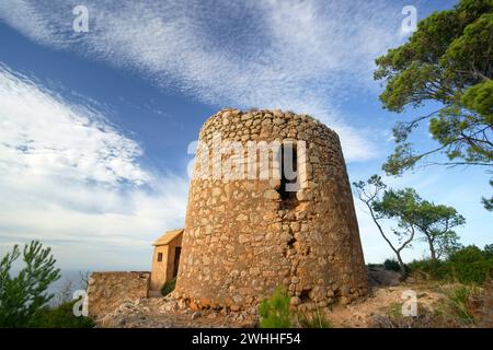 SA Torre Nova (s.XVI).Estellencs.Tramuntana.Mallorca.Baleares.EspaÃ±a. Stockfoto