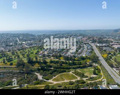 Luftaufnahme des Hauses in La Mesa City in San Diego, Kalifornien Stockfoto