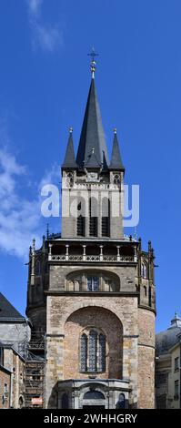 Historischer Dom in der Altstadt von Aachen, Nordrhein-Westfalen Stockfoto