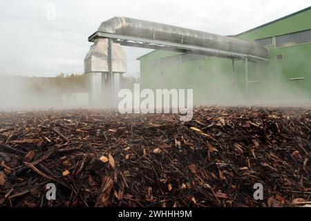 Kreismüllentsorgungszentrum Euskirchen – Biofilteranlage Stockfoto