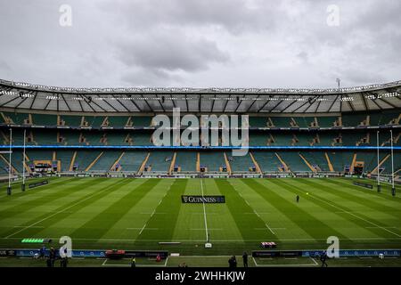 London, England. Februar 2024. Eine allgemeine Ansicht des Twickenham-Stadions vor dem Guinness 6 Nations-Spiel zwischen England und Wales. Quelle: Ben Whitley/Alamy Live News Stockfoto