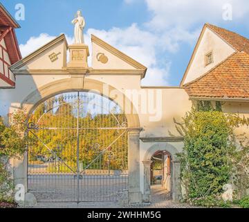 Eintritt zum Ittingen Charterhouse, Schweiz Stockfoto