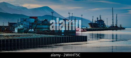 Hafen von Ushuaia, tierra del fuego, argentinien Stockfoto