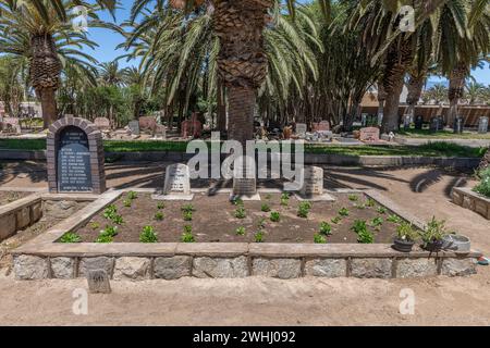 Deutsche Soldatengräber auf dem Swakopmund-Friedhof in Namibia Stockfoto