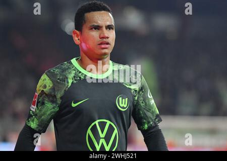 Berlin, Deutschland. Februar 2024. Berlin, Deutschland. 10. Februar 2024: Rogerio (13) vom VfL Wolfsburg im Spiel Bundesliga - 1.FC Union Berlin gegen VfL Wolfsburg - an der Alten Försterei. Berlin, Deutschland. (Ryan Sleiman /SPP) Credit: SPP Sport Press Photo. /Alamy Live News Stockfoto
