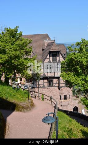 Historische Wartburg bei der Stadt Eisenach, Thüringen Stockfoto