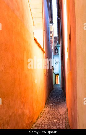 Strada Sforii die schmalste Straße Brasov, Rumänien Stockfoto