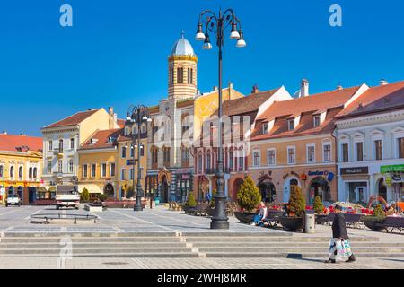 Orthodoxe Kirche in Piata Sfatului, dem Zentrum von Brasov Stockfoto