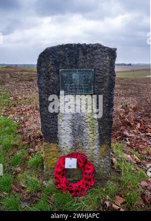 Denkmal für Generalleutnant Sir Thomas Picton, der bei Waterloo gefallen ist Stockfoto