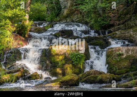 Bilder des Selke Wasserfalls im Selketal Harz bei Alexisbad Harzgerode Stockfoto