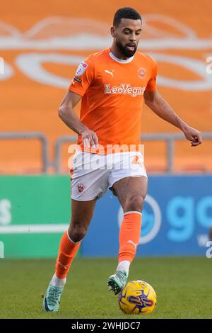 CJ Hamilton von Blackpool während des Sky Bet League 1 Spiels Blackpool gegen Oxford United in Bloomfield Road, Blackpool, Vereinigtes Königreich. Februar 2024. (Foto: Steve Flynn/News Images) in Blackpool, Großbritannien am 31.2023. (Foto: Steve Flynn/News Images/SIPA USA) Credit: SIPA USA/Alamy Live News Stockfoto