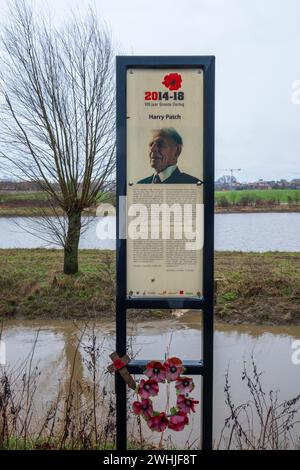 Harry Patch Memorial. Langemark-Poelkapelle, bei Ypern Stockfoto