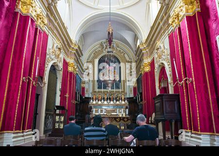 Rabat, Malta - 20. Juni 2023: Kirche des Heiligen Paulus im Zentrum von Rabat, Malta Stockfoto