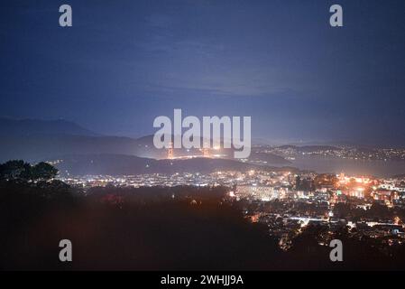 Der Blick auf die Golden Gate Bridge von Twin Peaks Stockfoto