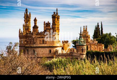 Schloss Colomares in Benalmadena, geweiht von Christoph Kolumbus - Spanien Stockfoto