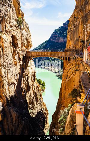 Caminito Del Rey Trail in Andalusien Stockfoto