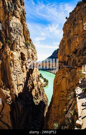 Caminito Del Rey Trail in Andalusien Stockfoto