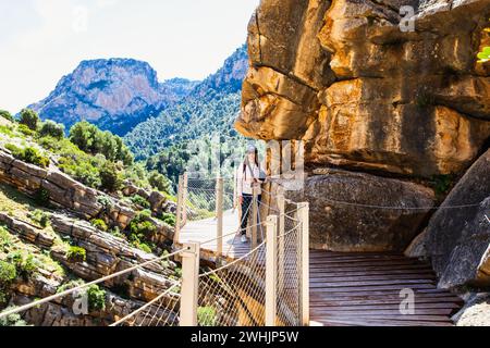 Caminito Del Rey Trail in Andalusien Stockfoto