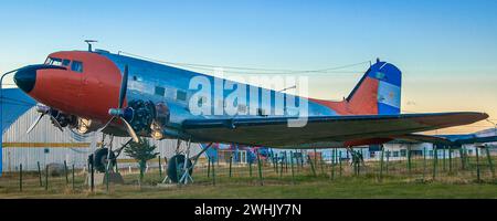 Alte Airctaft im Outdoor Museum, ushuaia, argentinien Stockfoto
