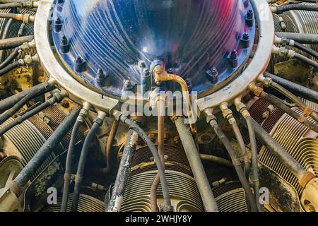 Alte Propellerflugzeug-Nahaufnahme Stockfoto
