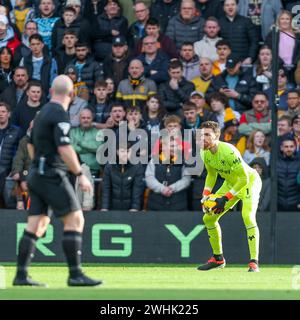 Wolverhampton, Großbritannien. Februar 2024. Torhüter José Sá, der während des Premier League-Spiels zwischen den Wolverhampton Wanderers und Brentford am 10. Februar 2024 in Molineux in Wolverhampton, England, dargestellt wurde. Foto von Stuart Leggett. Nur redaktionelle Verwendung, Lizenz für kommerzielle Nutzung erforderlich. Keine Verwendung bei Wetten, Spielen oder Publikationen eines einzelnen Clubs/einer Liga/eines Spielers. Quelle: UK Sports Pics Ltd/Alamy Live News Stockfoto