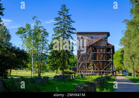 Graduiertenturm, Graduiertengebäude, Salzwerk, Steinhof, Unteres Salzwerk, Bad Kissingen, Rhoen, Unterfranken, Franken, Bayern, Deutschland Stockfoto