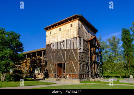 Graduiertenturm, Graduiertengebäude, Salzwerk, Steinhof, Unteres Salzwerk, Bad Kissingen, Rhoen, Unterfranken, Franken, Bayern, Deutschland Stockfoto