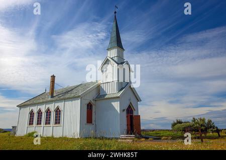 Kirche in Nesseby, Norwegen, Varanger Halbinsel Stockfoto