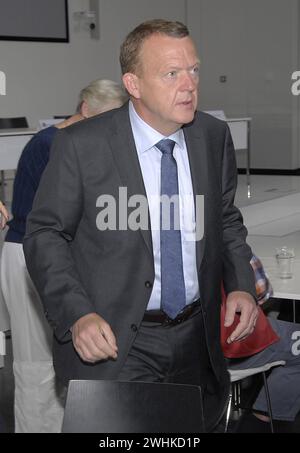 COPENAHGEN /DÄNEMARK 19. Juni 2015  Lars Lokke Rasmussen Opposition und Verleumdungsführer trifft nach Wahlabenden beim Presseessen des National Press Club ein Stockfoto