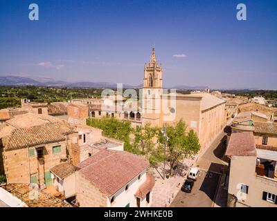 Pfarrkirche Sant Feliu de LlubÃ­ Stockfoto