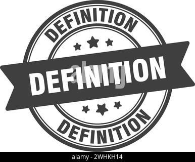 Definitionsstempel. Definition rundes Zeichen. Etikett auf transparentem Hintergrund Stock Vektor