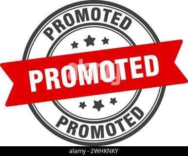 Hochgestufter Stempel. Runder Werbespot. Etikett auf transparentem Hintergrund Stock Vektor