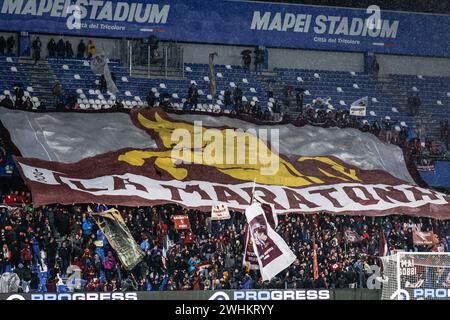 Reggio Emilia, Italien. Februar 2024. Fans von Torino während des US Sassuolo vs Torino FC, italienisches Fußball Serie A Spiel in Reggio Emilia, Italien, 10. Februar 2024 Credit: Independent Photo Agency/Alamy Live News Stockfoto