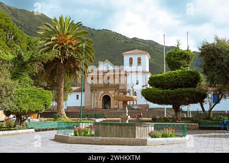 St. Peter der Apostel Kirche, Andahuaylillas, Region Cusco, Provinz Quispicanchi, Peru Stockfoto