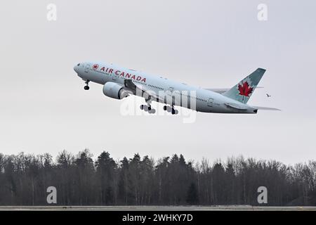 Aircraft Air Canada, Boeing 777-200, C-FIUF, Zürich Kloten, Schweiz Stockfoto