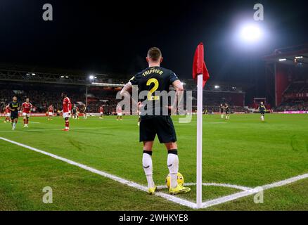 Kieran Trippier von Newcastle United während des Premier League-Spiels auf dem City Ground in Nottingham. Bilddatum: Samstag, 10. Februar 2024. Stockfoto