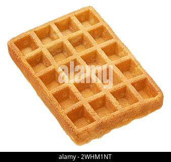 Belgische Waffel isoliert auf weißem Hintergrund Stockfoto
