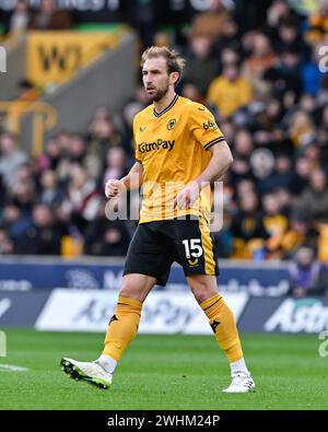 Craig Dawson von Wolverhampton Wanderers, während des Premier League-Spiels Wolverhampton Wanderers gegen Brentford in Molineux, Wolverhampton, Vereinigtes Königreich, 10. Februar 2024 (Foto: Cody Froggatt/News Images) Stockfoto