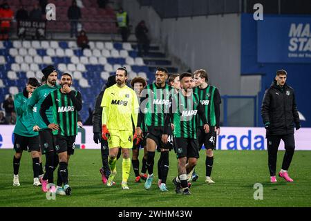 Reggio Emilia, Italien. Februar 2024. Wahnvorstellung von Sassuolo während des Spiels der US Sassuolo gegen Torino FC, italienische Fußball Serie A in Reggio Emilia, Italien, 10. Februar 2024 Credit: Independent Photo Agency/Alamy Live News Stockfoto