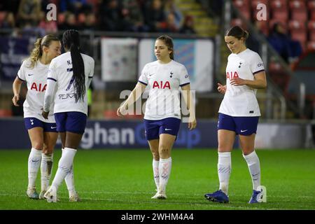 London, England. Februar 2024. Trikot Graham und Amy Turner von Tottenham Hotspur während des FA Cup-Spiels der Frauen zwischen Tottenham Hotspur und Charlton Athletic in der Brisbane Road. Quelle: Alexander Canillas/Alamy Live News Stockfoto