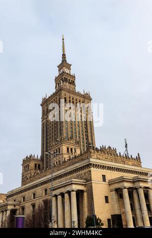 Palast der Kultur und Wissenschaft in Warschau, Polen Stockfoto