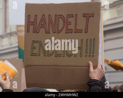 Klimademonstration und Protest gegen die globale Erwärmung Stockfoto