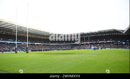 Scottish Gas Murrayfield Stadium. Edinburgh.Scotland.UK. 10. Feb 24.The Famous Grouse 6 Nations Series Match Scotland vs. France. Murrayfield Stadium Credit: eric mccowat/Alamy Live News Stockfoto