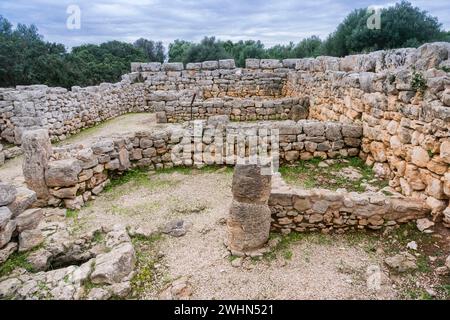 Talaiot techado.Yacimiento arqueologico de Hospitalet Vell. 1000-900 Antes de Jesucristo. Mallorca Stockfoto