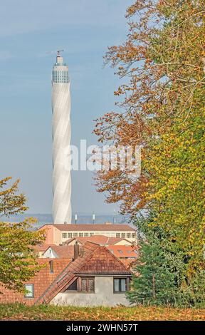 Prüfturm für Aufzüge, Rottweil, Baden-WÃ¼rttemberg Stockfoto