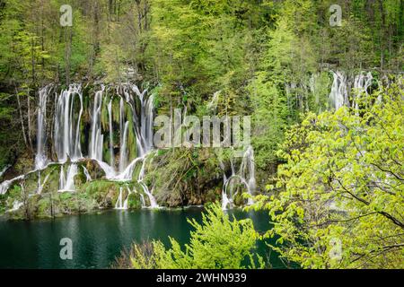 Parque Nacional de los Lagos de Plitvice Stockfoto