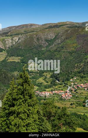 Aussichtspunkt von Sistelos Terrassen Stockfoto