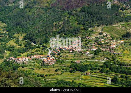 Aussichtspunkt von Sistelos Terrassen Stockfoto