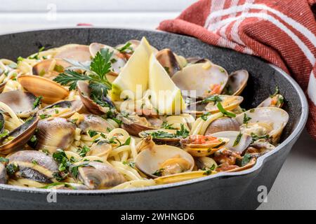 Spaghetti Alle Vongole Stockfoto